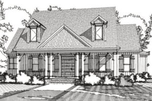 Cottage Exterior - Front Elevation Plan #63-351