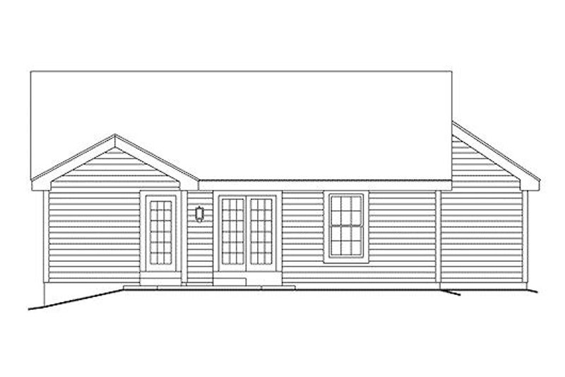 Home Plan - Exterior - Rear Elevation for Cottage House Plan #57-317 - 3 bed, 2 bath