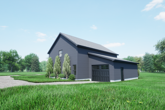 Exterior - Other Elevation 4 for Barndominium House Plan #1116-30 - 3 bed, 2 bath