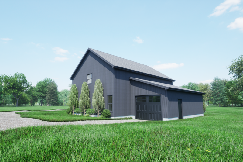 House Design - Exterior - Other Elevation 4 for Barndominium House Plan #1116-30 - 3 bed, 2 bath