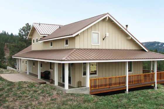 Exterior - Front Elevation 4 for Farmhouse House Plan #890-7 - 2 bed, 2 bath