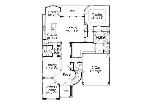 European Floor Plan - Main Floor Plan #411-500