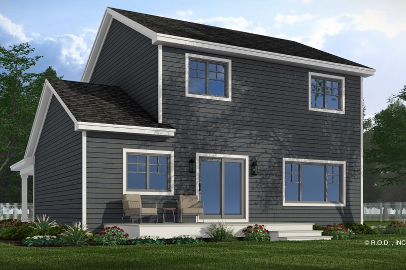Architectural House Design - Exterior - Rear Elevation 2 for Craftsman House Plan #51-1472 - 3 bed, 2.5 bath