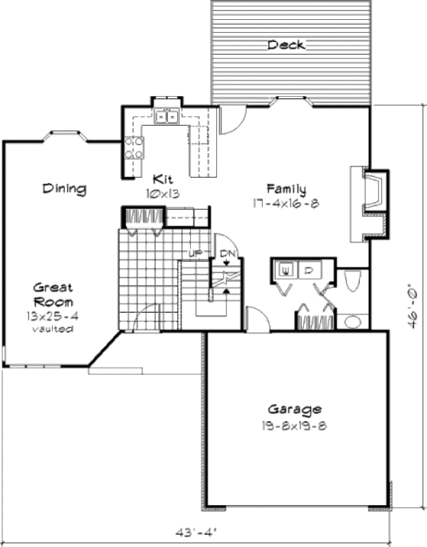 Traditional Floor Plan - Main Floor Plan #320-378