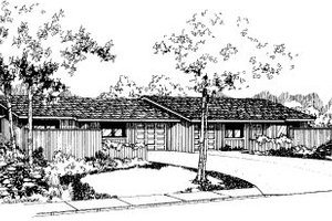 Ranch Exterior - Front Elevation Plan #303-427
