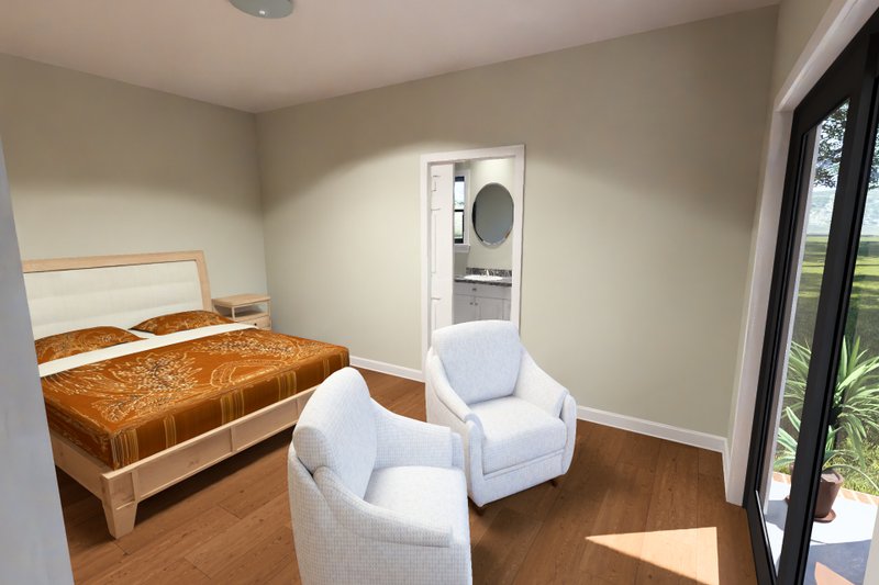 House Blueprint - Interior - Master Bedroom for Modern House Plan #513-2502 - 5 bed, 3 bath