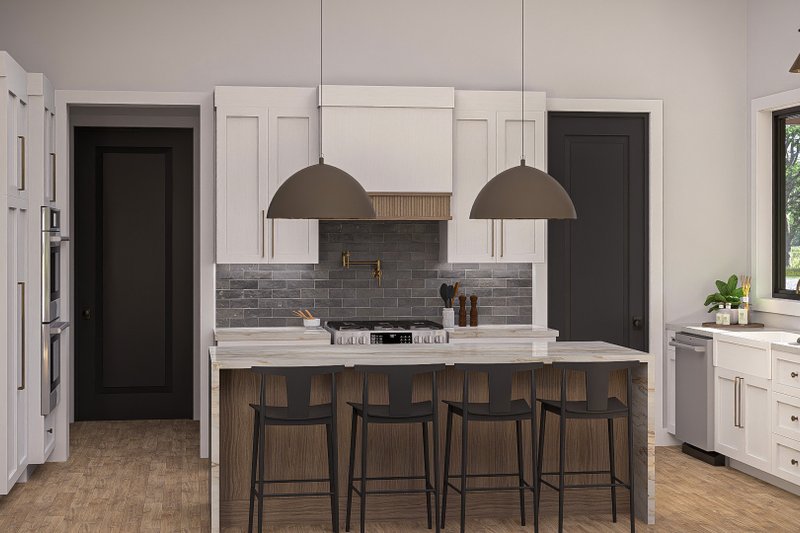 Dream House Plan - Interior - Kitchen for Barndominium House Plan #455-405 - 2 bed, 2 bath