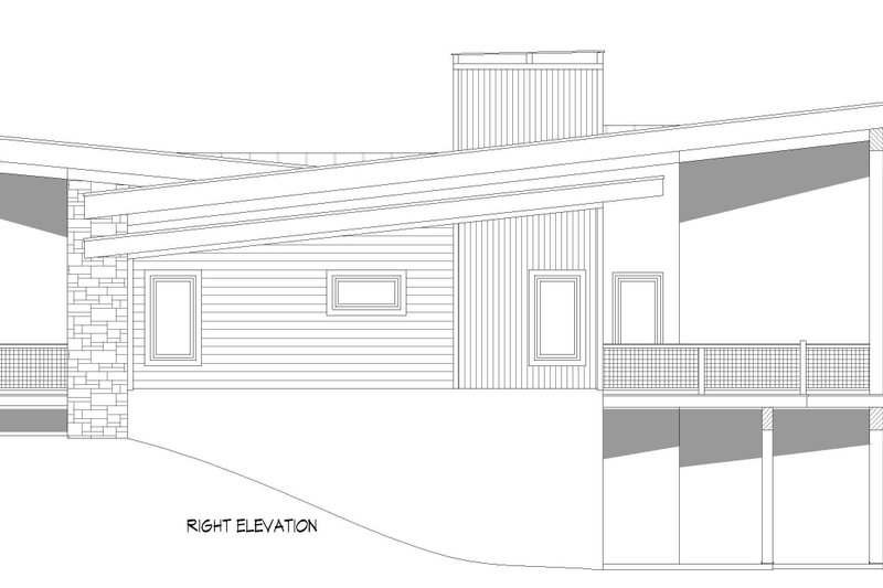 House Blueprint - Exterior - Other Elevation for Contemporary House Plan #932-784 - 3 bed, 3 bath