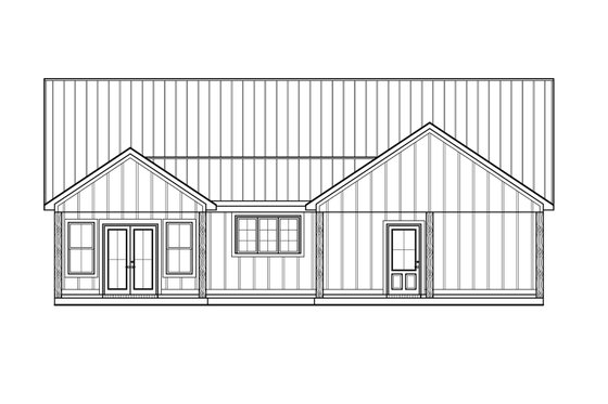 Exterior - Rear Elevation for Barndominium House Plan #1074-114 - 3 bed, 2 bath