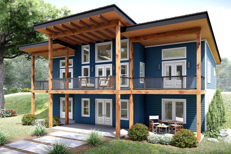 Dream House Plan - Exterior - Rear Elevation for Country House Plan #932-1135 - 2 bed, 2.5 bath
