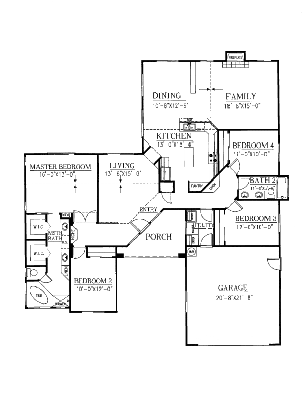 House Plan Design - Country Floor Plan - Main Floor Plan #437-24
