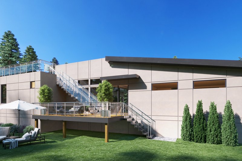 Dream House Plan - Exterior - Rear Elevation for Contemporary House Plan #1066-216 - 5 bed, 5 bath
