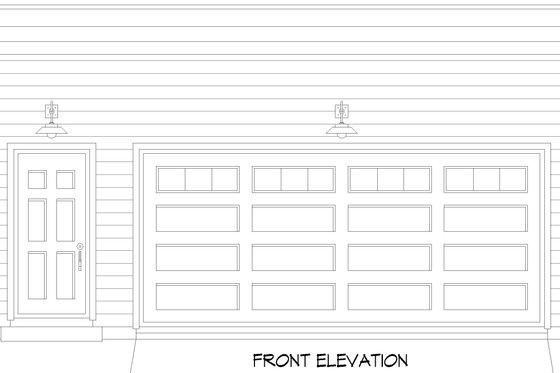 Exterior - Front Elevation 3 for Contemporary House Plan #932-1075, 0 bath