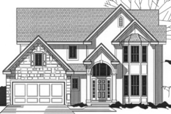 Exterior - Front Elevation for Traditional House Plan #67-810 - 4 bed, 3 bath