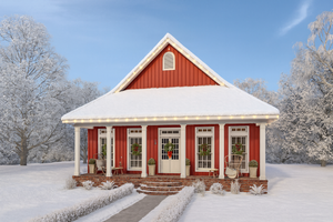 Dream House Plan - Cottage Exterior - Front Elevation Plan #44-165