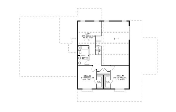 House Blueprint - Barndominium Floor Plan - Upper Floor Plan #1064-401