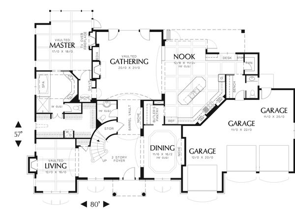 House Design - European Floor Plan - Main Floor Plan #48-618