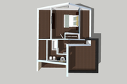 European Style House Plan - 3 Beds 2 Baths 1426 Sq/Ft Plan #542-13 