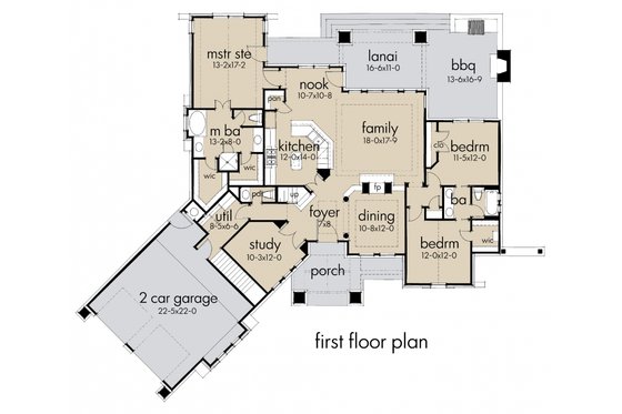 Storybook craftsman house plan by David wiggins - 2100sft