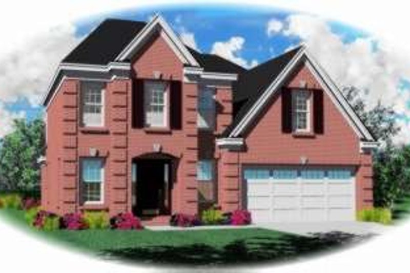 Exterior - Front Elevation 2 for European House Plan #81-704 - 3 bed, 2.5 bath