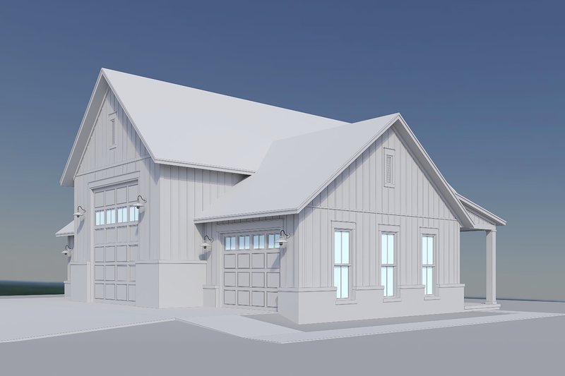 House Blueprint - Exterior - Front Elevation 8 for Farmhouse House Plan #430-431, 0 bath