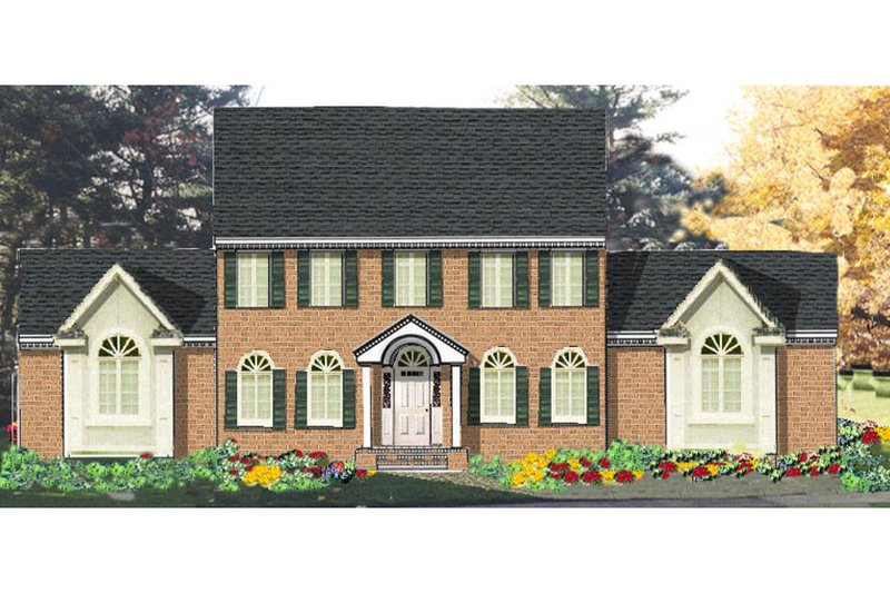 Dream House Plan - Colonial Exterior - Front Elevation Plan #3-184