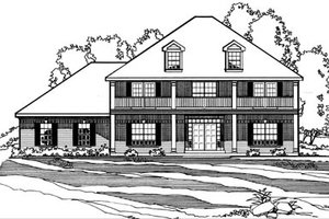 Southern Exterior - Front Elevation Plan #31-131