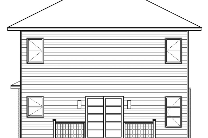 Dream House Plan - Exterior - Rear Elevation for Contemporary House Plan #23-2708 - 3 bed, 1.5 bath