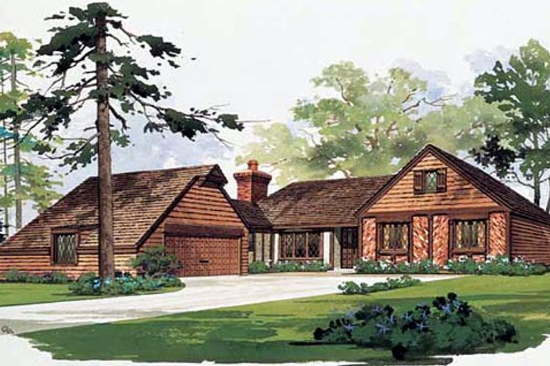 Architectural House Design - Traditional Exterior - Front Elevation Plan #72-443