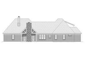 Exterior - Rear Elevation for European House Plan #932-11 - 4 bed, 3.5 bath