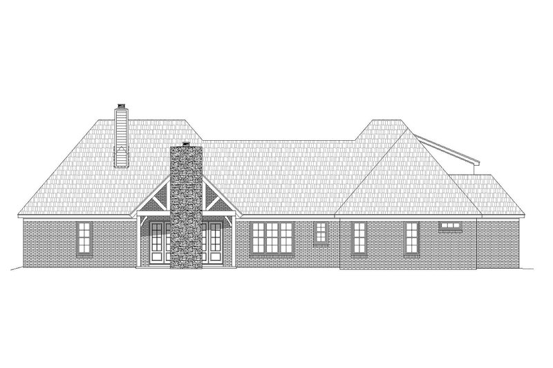 Dream House Plan - Exterior - Rear Elevation for European House Plan #932-11 - 4 bed, 3.5 bath