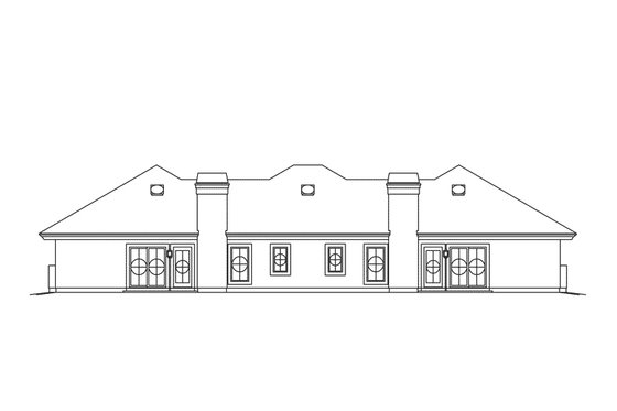Exterior - Rear Elevation for Contemporary House Plan #57-686 - 4 bed, 4 bath