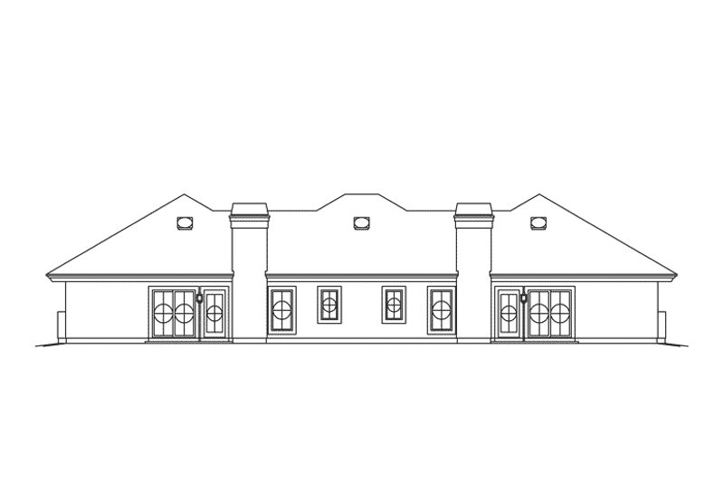 Dream House Plan - Exterior - Rear Elevation for Contemporary House Plan #57-686 - 4 bed, 4 bath