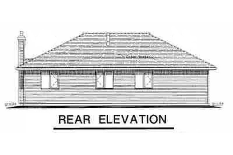 House Plan Design - Exterior - Rear Elevation for Traditional House Plan #18-1018 - 4 bed, 2 bath