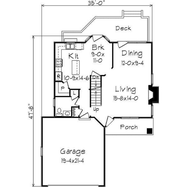 House Design - European Floor Plan - Main Floor Plan #57-133