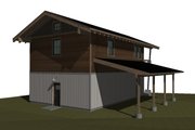 Cabin Style House Plan - 1 Beds 2 Baths 863 Sq/Ft Plan #910-3 