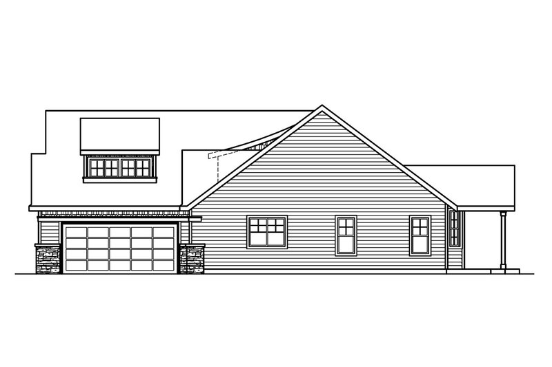House Plan Design - Exterior - Other Elevation 1 for Craftsman House Plan #124-504 - 3 bed, 2 bath