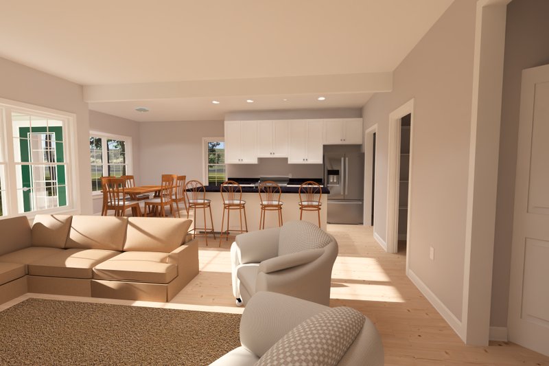 Architectural House Design - Interior - Family Room for Cottage House Plan #513-2406 - 4 bed, 2.5 bath