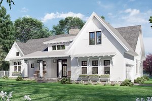 Exterior - Front Elevation 4 for Farmhouse House Plan #51-1170 - 3 bed, 2.5 bath
