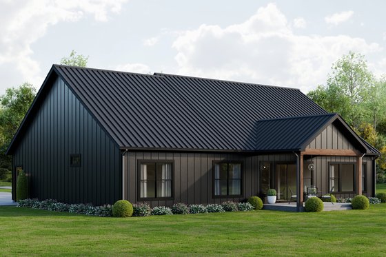 Exterior - Rear Elevation for Country House Plan #1089-66 - 3 bed, 2 bath