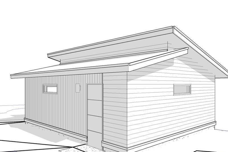 Dream House Plan - Exterior - Rear Elevation 1 for Modern House Plan #895-174, 0 bath