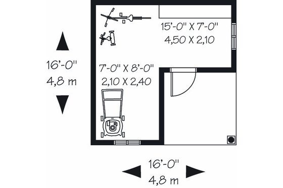 Floor Plan - Main Floor for Cottage House Plan #23-759, 0 bath