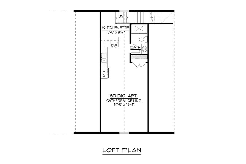 Dream House Plan - Floor Plan - Upper Floor for Country House Plan #1064-308 - 1 bed, 1 bath