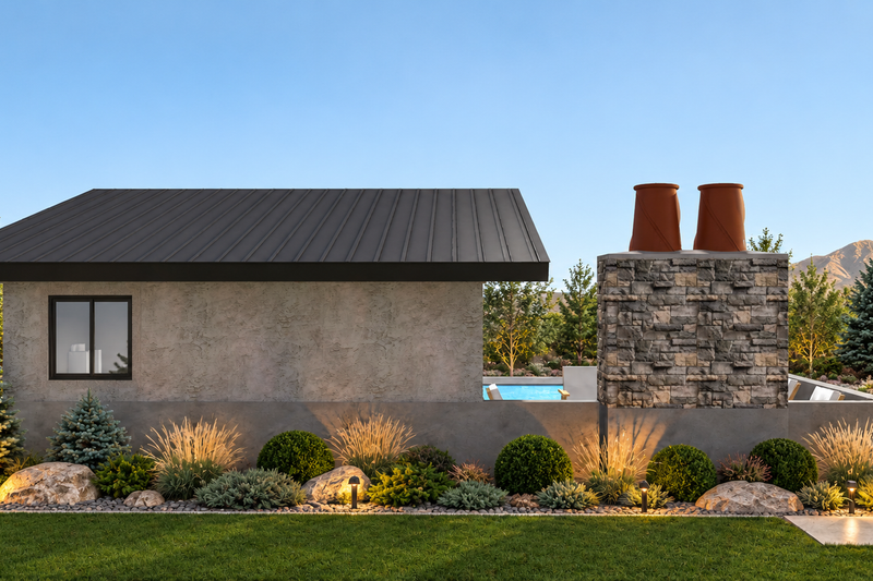 Home Plan - Exterior - Rear Elevation for Modern House Plan #1060-505, 1 bath