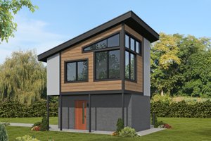 Modern Exterior - Front Elevation Plan #932-966