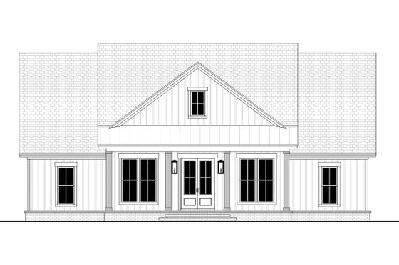 Exterior - Front Elevation 5 for Farmhouse House Plan #430-442 - 4 bed, 3 bath