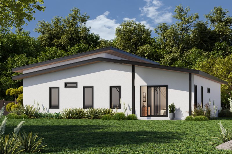 Architectural House Design - Exterior - Rear Elevation for Contemporary House Plan #20-2586 - 3 bed, 2 bath