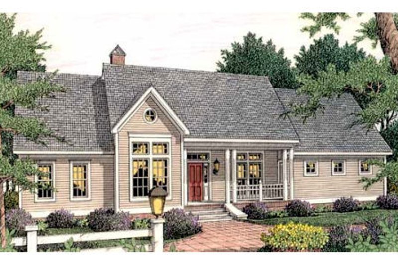 House Blueprint - Farmhouse Exterior - Front Elevation Plan #406-271