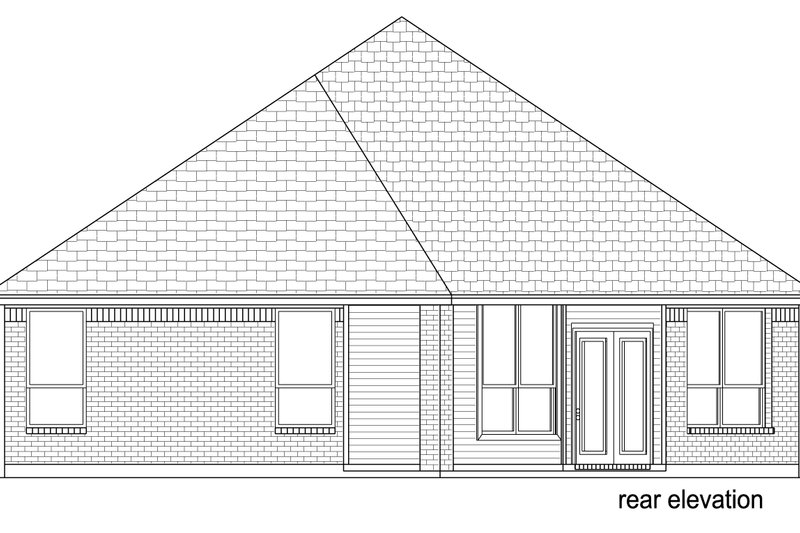 Architectural House Design - Exterior - Rear Elevation for Traditional House Plan #84-577 - 2 bed, 2 bath