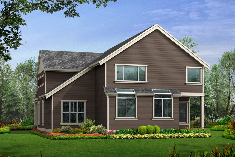 Dream House Plan - Exterior - Rear Elevation for Traditional House Plan #132-127 - 3 bed, 2.5 bath